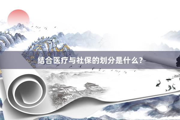 结合医疗与社保的划分是什么？
